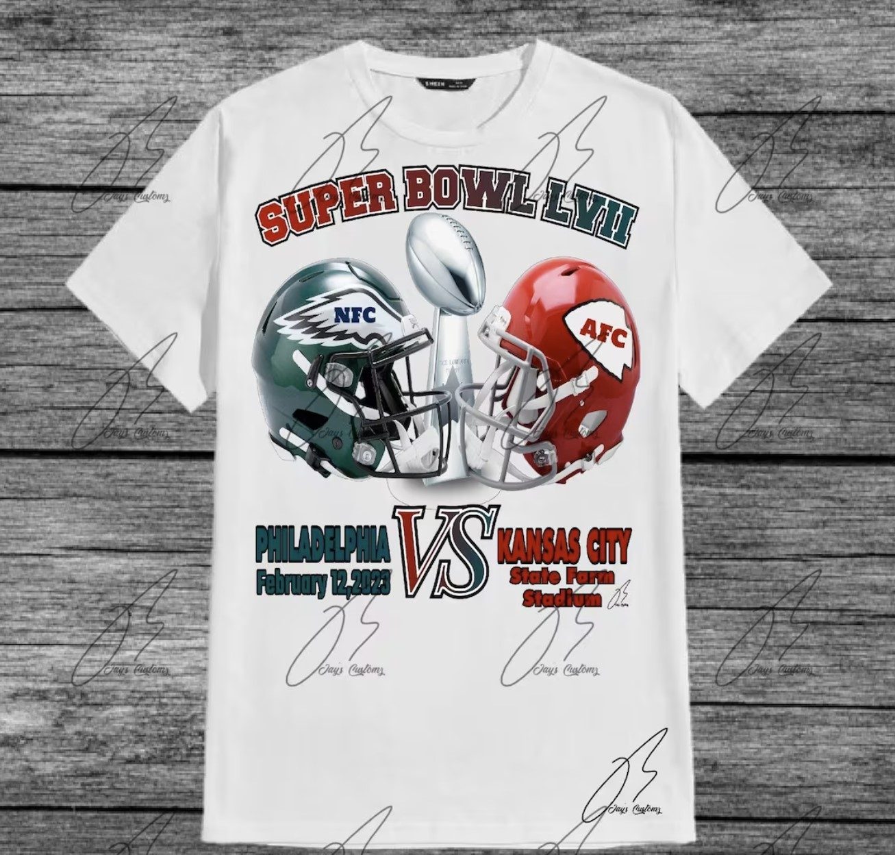 Buy NFL Womens SuperBowl LVI Graphic T-Shirt, Gray, Medium at