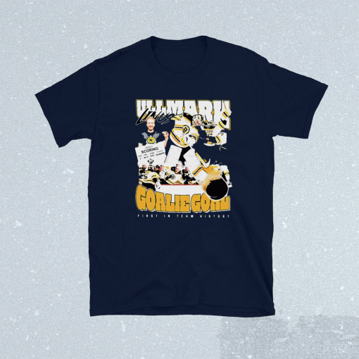 2023 Ullmark linus goalie goal first in team history shirts