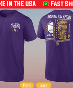 Purple LSU Tigers Geauxmaha Baseball World Series Champions 2023 Shirts