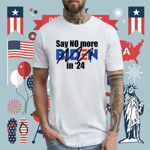 Anti Joe Biden Say No More Biden In 2024 T-Shirt