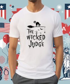 Cat Halloween Theme The Wicked Judge Shirt