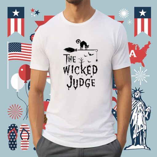 Cat Halloween Theme The Wicked Judge Shirt