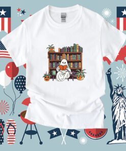 Ghost Pumpkin Bookworm Tee Shirt