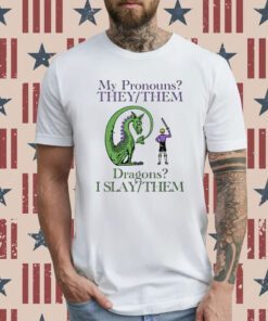 My Pronouns They Them Dragons I Slay Them Shirt