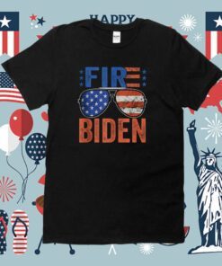 VinBiden Fire Sunglasses American Flag 2024 T-Shirt