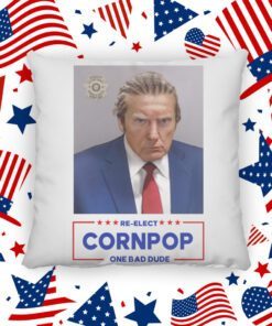 Trump Mugshot Re-Elect Cornpop One Bad Dude Tank Top Shirts