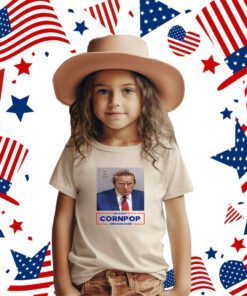 Trump Mugshot Re-Elect Cornpop One Bad Dude Tank Top Shirts
