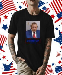 Trump Mugshot Re-Elect Cornpop One Bad Dude Tank Top Shirts