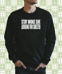 Stay Woke She Looking For Shelter Shirts