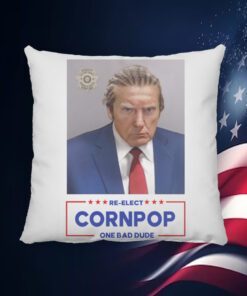 Trump Mugshot Re-Elect Cornpop One Bad Dude 2024 Poster