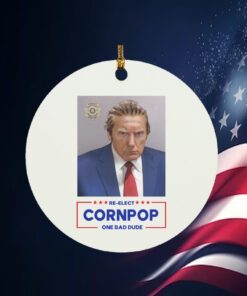 Trump Mugshot Re-Elect Cornpop One Bad Dude 2024 Poster