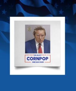 Trump Mugshot Re-Elect Cornpop One Bad Dude 2024 Ornament