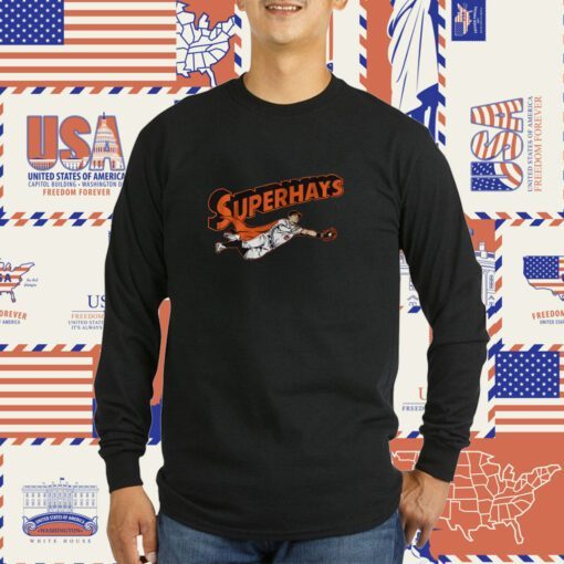 Introducing the Austin Hays Superhays Baltimore T-Shirt, a must-have for all die-hard Baltimore Orioles fans! Show your unwavering support for the team and your favorite player, Austin Hays, with this stylish and comfortable t-shirt. Crafted with the utmost attention to detail, this t-shirt features a vibrant design that showcases the iconic Baltimore Orioles logo alongside a striking image of Austin Hays in action. Made from high-quality materials, it offers a soft and breathable feel, ensuring maximum comfort throughout the day. But this t-shirt is more than just a piece of fan apparel. It represents the spirit of Baltimore Orioles baseball and the dedication of Austin Hays. By wearing this shirt, you become a part of the team, embodying the passion and energy that fuels their success. Whether you're cheering from the stands or watching the game from the comfort of your home, the Austin Hays Superhays Baltimore T-Shirt is the perfect way to express your love for the Orioles. It's not just a shirt; it's a symbol of your unwavering support and loyalty. Not only does this t-shirt allow you to proudly display your fandom, but it also offers exceptional value. Its durable construction ensures long-lasting wear, making it a staple in your wardrobe for seasons to come. The eye-catching design is sure to turn heads and spark conversations among fellow fans, creating a sense of camaraderie and community. Ideal for gifting or treating yourself, the Austin Hays Superhays Baltimore T-Shirt is a must-have for any Baltimore Orioles enthusiast. Wear it to the ballpark, sports bars, or even during casual outings to showcase your love for the team and your admiration for Austin Hays. Join the ranks of passionate Orioles fans and celebrate the talent and dedication of Austin Hays with this remarkable t-shirt. Order yours today and let your fandom shine bright!