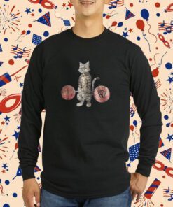 Deadlifting Tabby Cat Gift T-Shirt