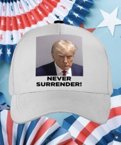 Trump Never Surrender Black Mug