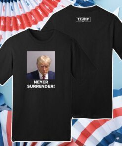 Trump Never Surrender Black Mug