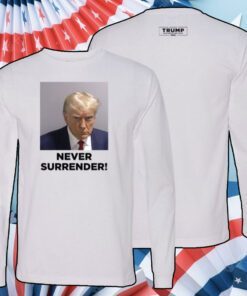 Trump Never Surrender Black Mug