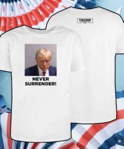 Trump Never Surrender Black Mug