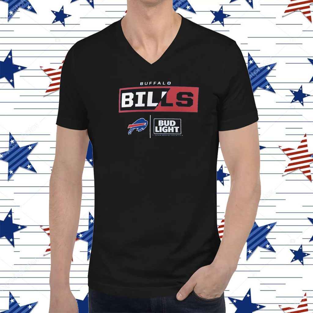 Official Buffalo Bills fanatics branded NFL x bud light T-shirt