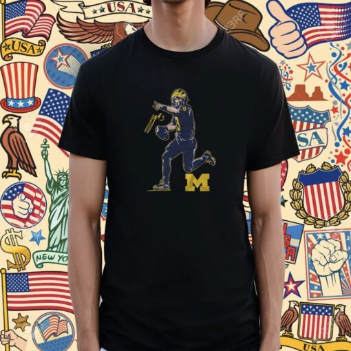 Michigan Football Jj Mccarthy Superstar Pose Shirt