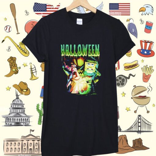 Monster Group Halloween Spongebob Shirt