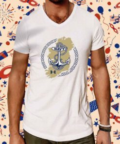 Navy Midshipmen Under Armour 2023 Aer Lingus College Football Classic Map 2023 TShirt