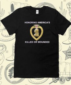 Purple Heart Flag Honoring Americas Killed Or Wounded Shirt