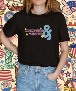 Schizophrenic And Strapped Colorful Logo T-Shirt