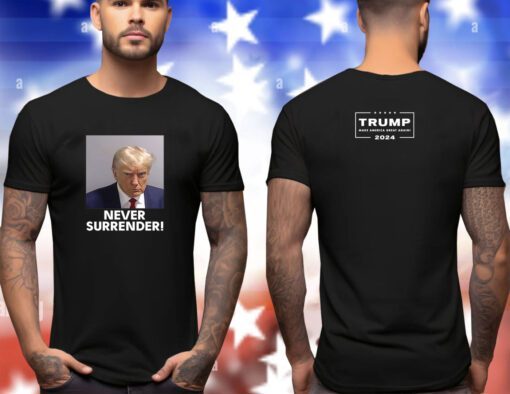 Trump 2024 Never Surrender Unisex Triblend Shirt