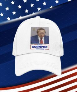 Trump Mugshot Re-Elect Cornpop One Bad Dude Cap Hat