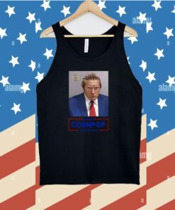 Trump Mugshot Re-Elect Cornpop One Bad Dude Hoodie Sticker