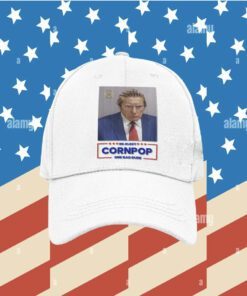 Trump Mugshot Re-Elect Cornpop One Bad Dude Hoodie Sticker