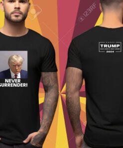 Trump 2024 Never Surrender Premium Cotton Shirt