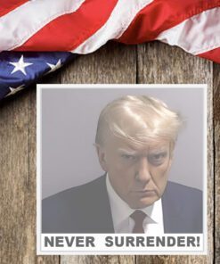 Trump Never Surrender Kiss Cut Stickers