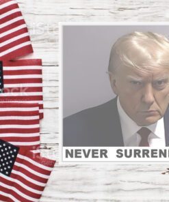 Trump Never Surrender Kiss Cut Stickers