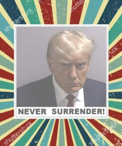 Trump Never Surrender Kiss Cut Stickers