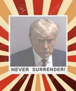 Trump Never Surrender Kiss Cut Stickers