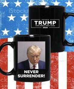 Trump Never Surrender Lady’s Cropped Hoodie Shirt