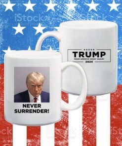 Trump Never Surrender Lady’s Cropped Hoodie Shirt
