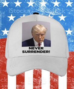 Trump Never Surrender Lady’s Cropped Hoodie Shirt