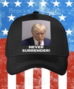 Trump Never Surrender Lady’s Cropped Hoodie Shirt