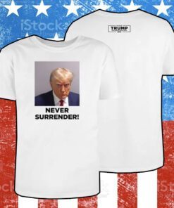 Trump Never Surrender Lady’s Cropped Hoodie Shirt