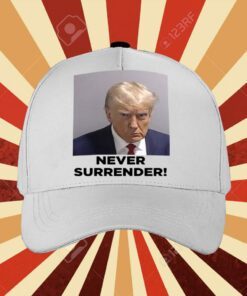 Trump Never Surrender Lady’s Fleece Cropped Hoodie Shirt