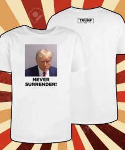 Trump Never Surrender Lady’s Fleece Cropped Hoodie Shirt