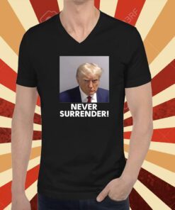 Trump Never Surrender Lady’s Fleece Cropped Hoodie Shirt