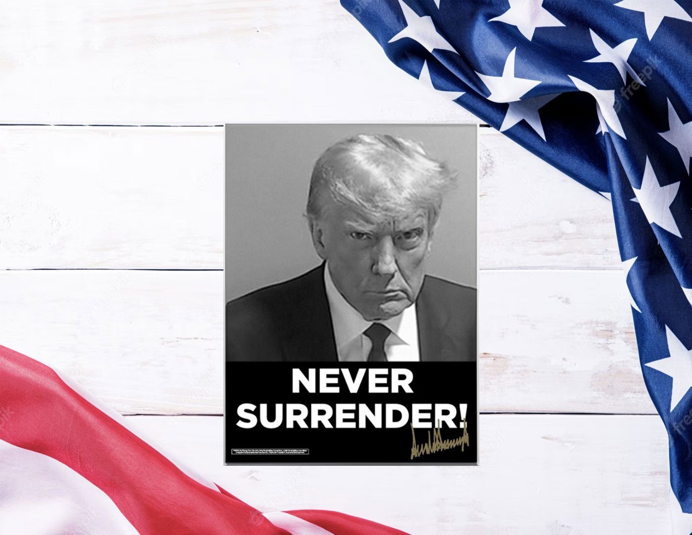Trump Never Surrender Poster ReviewsTees
