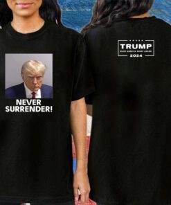 Trump Never Surrender White Long Sleeve Shirt