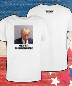 Trump Never Surrender White Long Sleeve Shirt