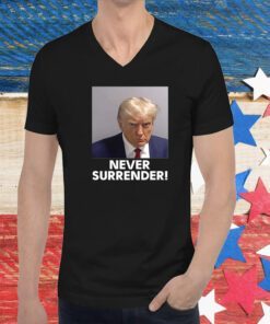 Trump Never Surrender White Long Sleeve Shirt