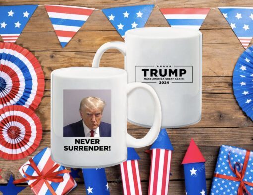 2024 Trump Never Surrender White Mug
